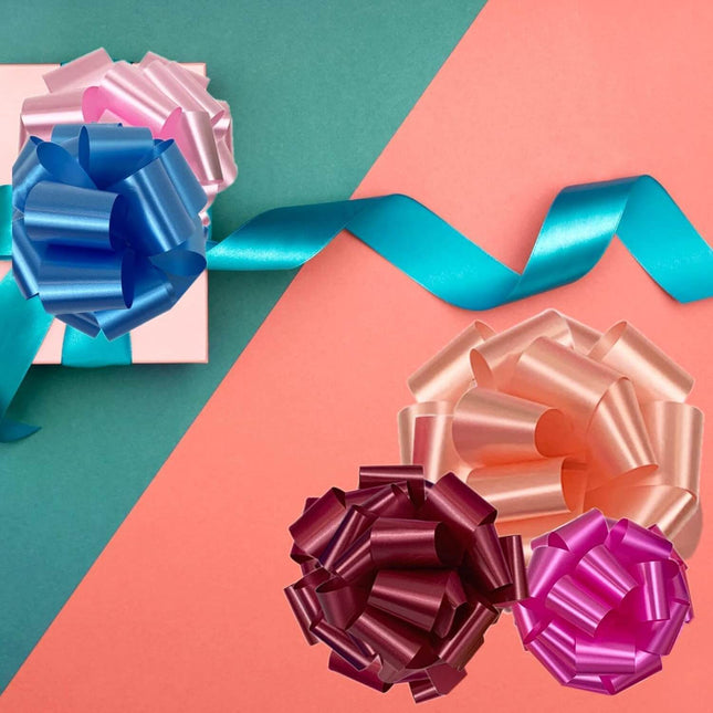 Posh Paper Ribbon Bows, Gift Pull Bows for Gift Wrapping, Pack of 48