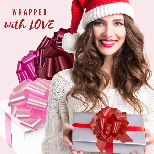 Posh Paper Ribbon Bows, Gift Pull Bows for Gift Wrapping, Pack of 48