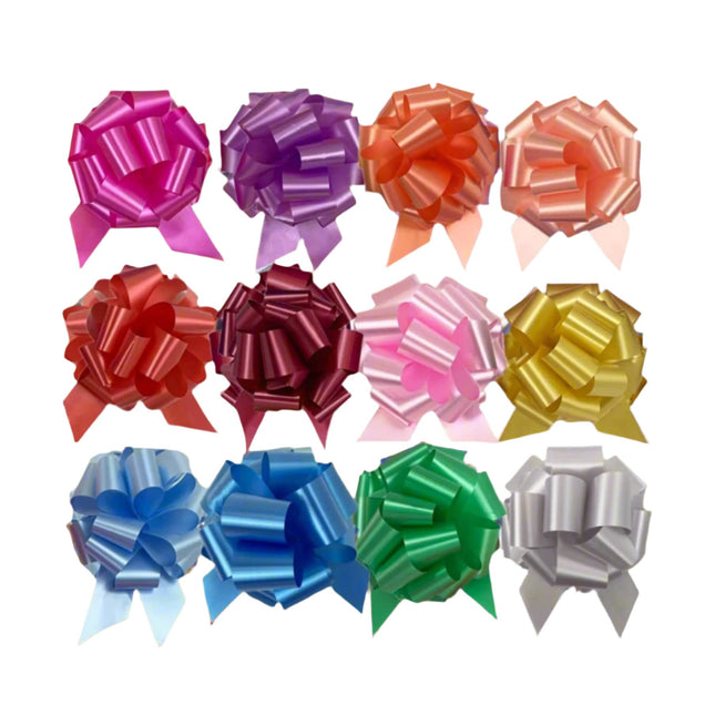 Posh Paper Ribbon Bows, Gift Pull Bows for Gift Wrapping, Pack of 48