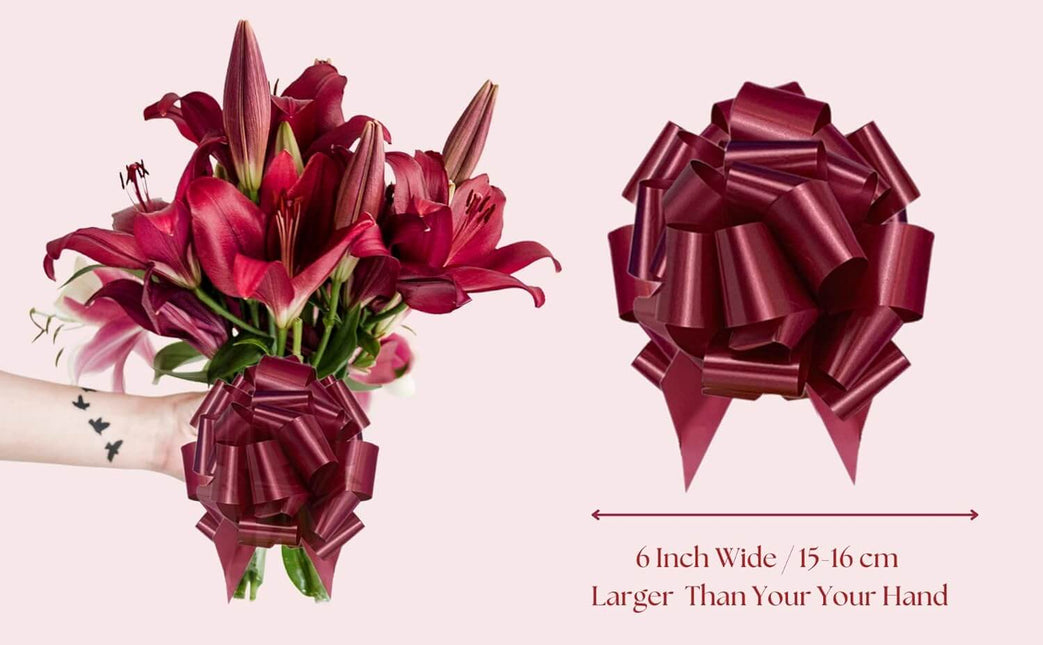 Posh Paper Ribbon Bows, Gift Pull Bows for Gift Wrapping, Pack of 48