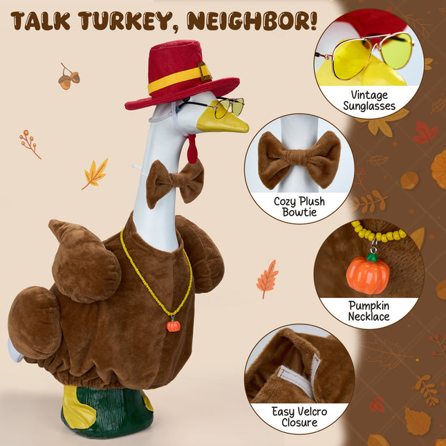 Turkey Porch Goose Outfits for 23 Inch Lawn Statue