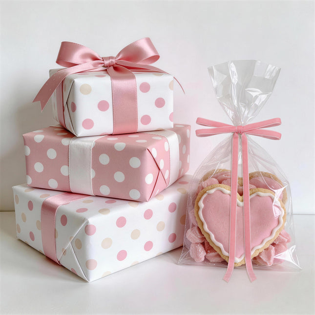 FLAIR GIFTS 24 Pcs Pink Vintage Velvet Bows Ornaments, 5x10 Inch Luxury 3 Assorted Widths for Baby Shower Bridal Christmas Birthday Valentine's Day, Reusable Coquette Room Wall Backdrop Photo Decor