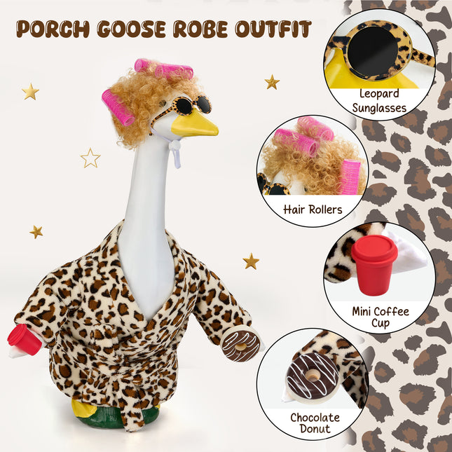 Lady Goose Outfit - 23" Leopard Flannel Bathrobe