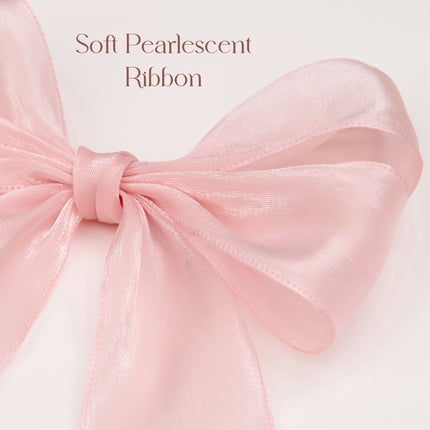 FLAIR GIFTS 2-String 6.5ft Pink Bows Garland Banner, 16 Pcs Pre-Strung Bow Party Decorations for Coquette Birthday, Bachelorette Party, Girly Pink Party Supplies, Baby Shower, Bridal Shower