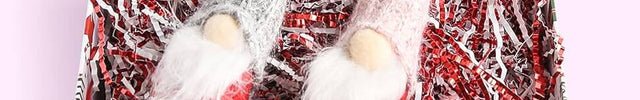 Christmas Red White Crinkle Paper