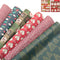 Christmas Precut Wrapping Sheet Sets Flat Bulk Gift Wrap Paper with 2 Sticker, Pack of 12