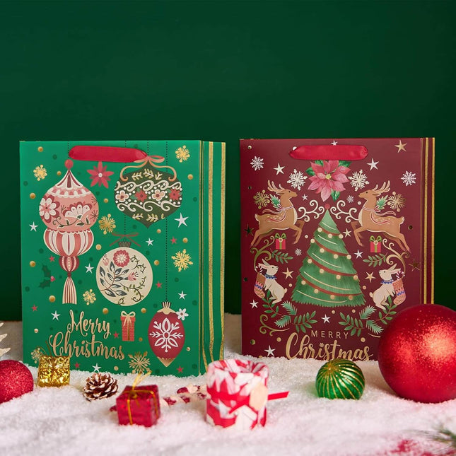 Posh Paper Christmas Gift Bags Large Gift Bags with Bulk Order 