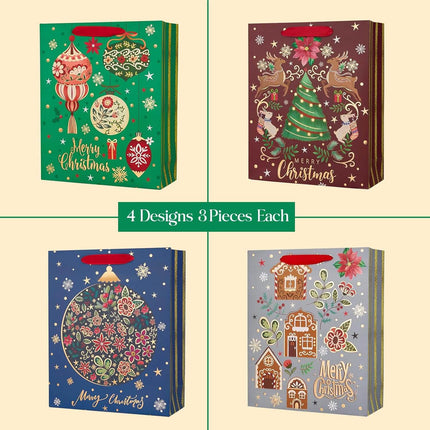Posh Paper Christmas Gift Bags Large Gift Bags with Bulk Order 