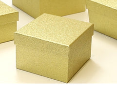 Gold Glittered Gift Nesting Box Stackable Feature