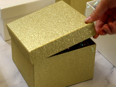 Gold Glittered Gift Nesting Box for Small Gifts Gifting