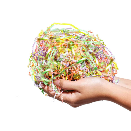 Iridescent Easter Grass Crinkle Cut Paper Shred Filler, 1Lb