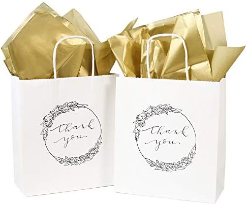 Metallic Gold Foil Gift Tissue Paper Bulk, Pack of 100