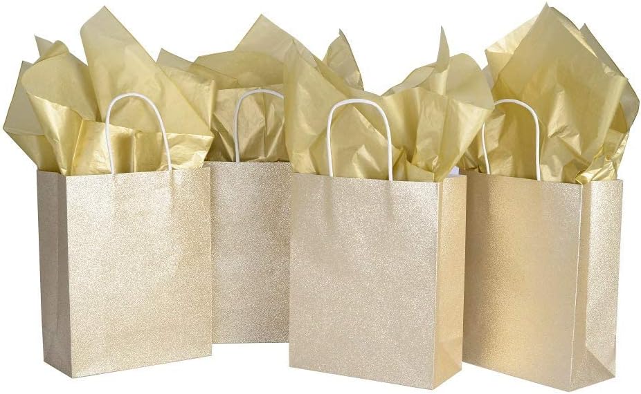 Metallic Gold Foil Gift Tissue Paper Bulk, Pack of 100