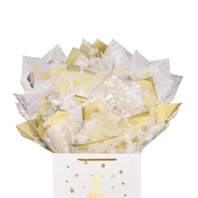 Metallic Gold Silver Tissue Paper for Gift Wrapping - Posh Paper