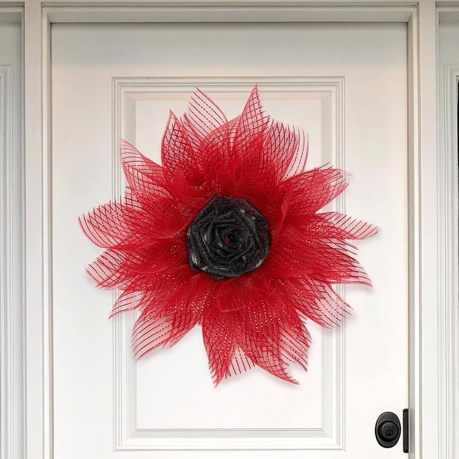 Posh Paper Metallic Red Poly Burlap Deco Mesh, 10