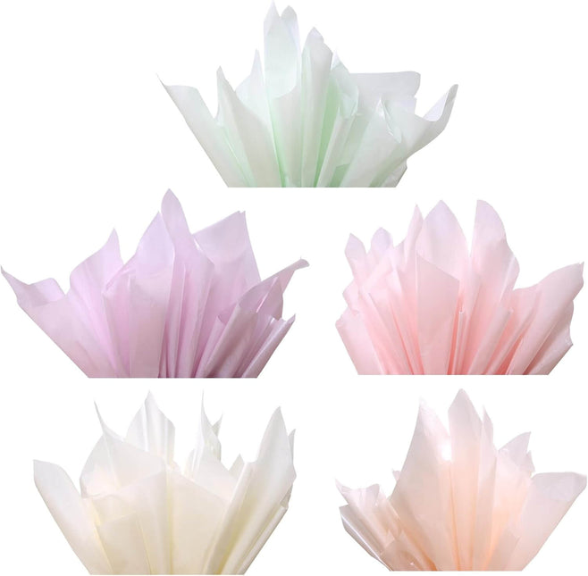 Pearl Colorful Gift Tissue Paper Bulk, Pack of 100
