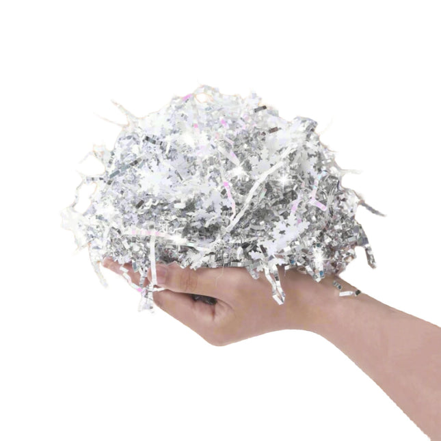 Posh Paper 1Lb Crinkle Paper Filler, Crinkle Cut Paper, Snowflake Pattern