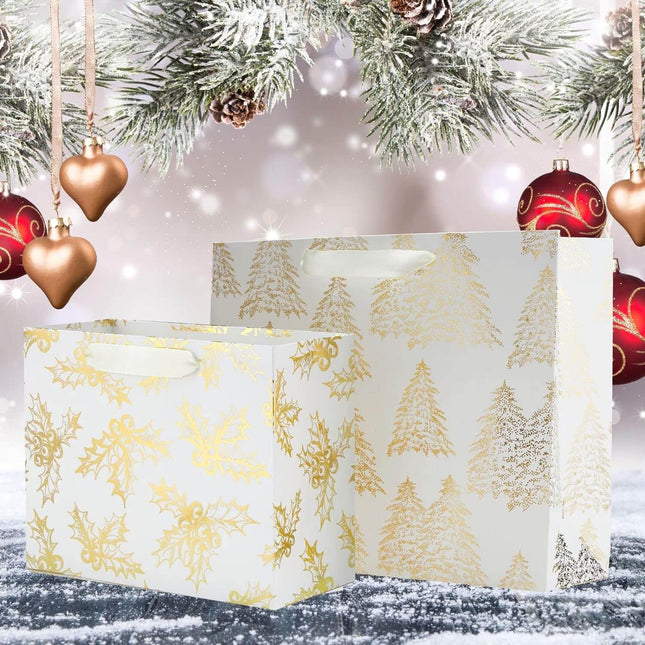 Posh Paper 6 Large and 6 Medium Christmas Gift Bags