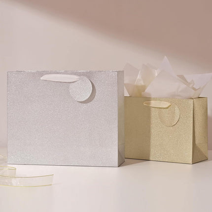 Posh Paper 9“ and 12 1⁄2“ Gift Bags, Large Gift Bags, Pack of 12
