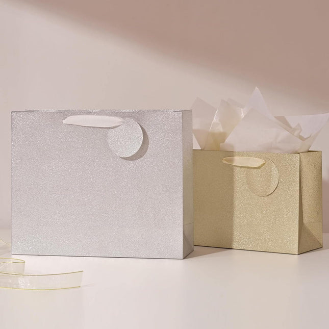 Posh Paper 9“ and 12 1⁄2“ Gift Bags, Large Gift Bags, Pack of 12
