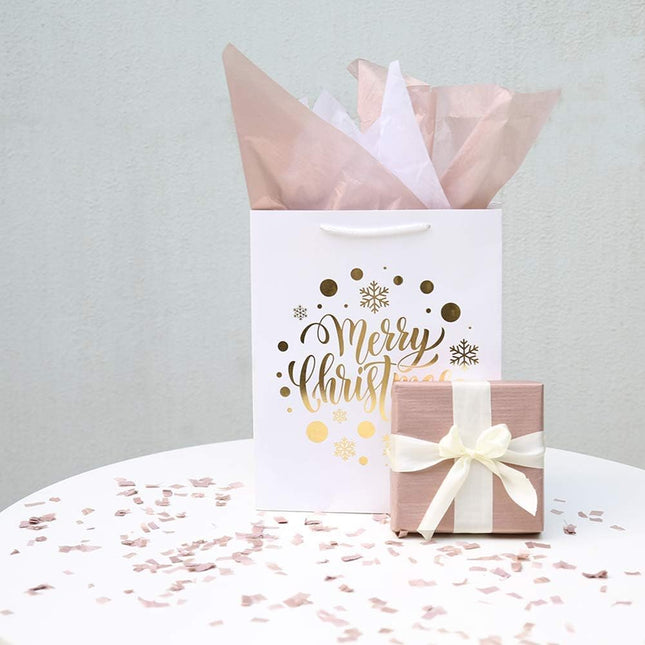 Posh Paper Bulk Tissue Paper, 20" x 14", Pack of 100, Rose Gold Metallic