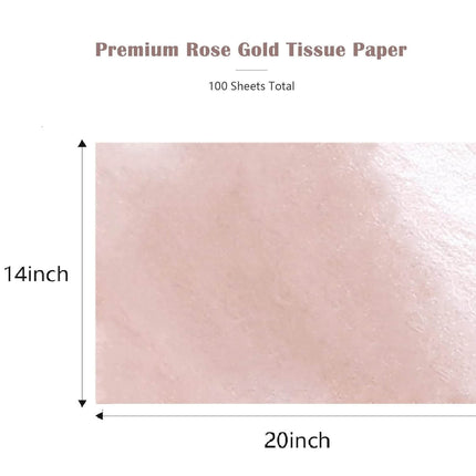 Posh Paper Bulk Tissue Paper, 20" x 14", Pack of 100, Champagne Gold Metallic