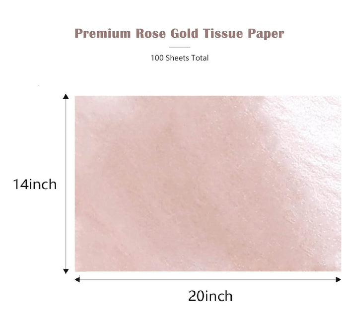 Posh Paper Bulk Tissue Paper, 20" x 14", Pack of 100, Champagne Gold Metallic