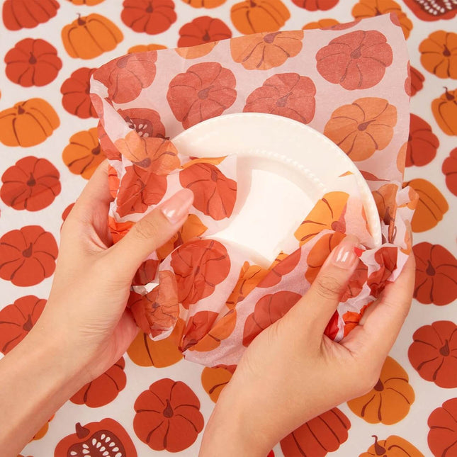 Posh Paper Bulk Tissue Paper, 20" x 14", Pack of 100, Thanksgiving Orange