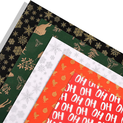 Posh Paper Chrismas Tissue Paper, Tissue Wrapping Paper, Pack of 100