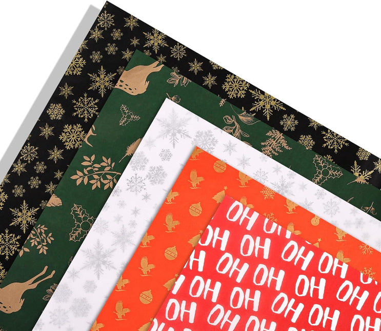 Posh Paper Chrismas Tissue Paper, Tissue Wrapping Paper, Pack of 100
