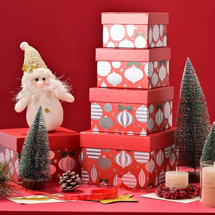 Posh Paper Christmas Gift Boxes, Holiday Gift Boxes, Pack of 5