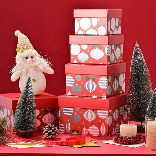Posh Paper Christmas Gift Boxes, Holiday Gift Boxes, Pack of 5