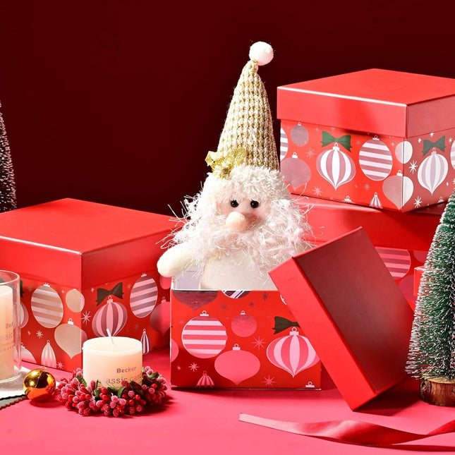 Posh Paper Christmas Gift Boxes, Holiday Gift Boxes, Pack of 5