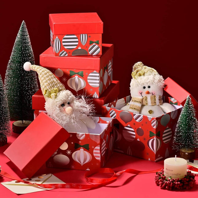 Posh Paper Christmas Gift Boxes, Holiday Gift Boxes, Pack of 5