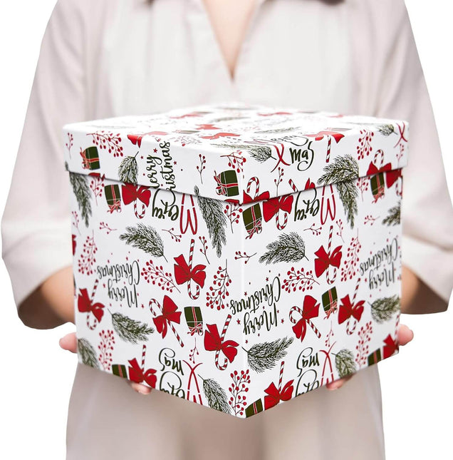 Posh Paper Christmas Gift Boxes, Small Gift Boxes, 4" to 7 1⁄8“, Pack of 5