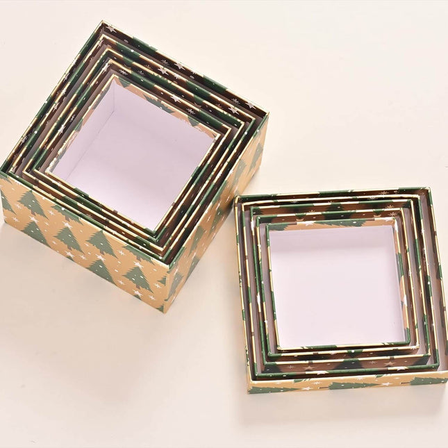 Posh Paper Christmas Gift Boxes, Small Gift Boxes, Pack of 5