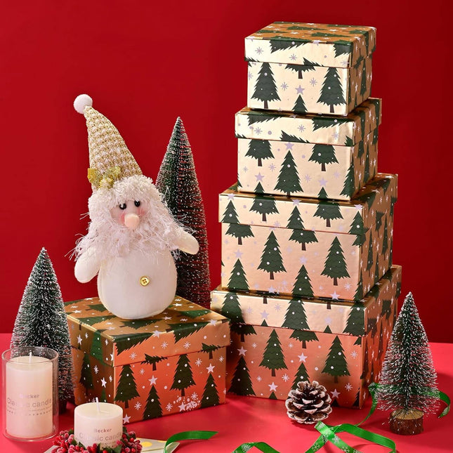Posh Paper Christmas Gift Boxes, Small Gift Boxes, Pack of 5
