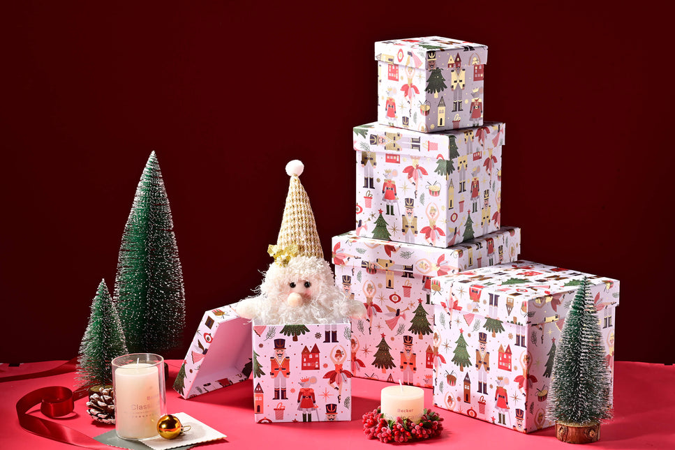 Posh Paper Christmas Gift Boxes, Small Gift Boxes, White Gift Boxes
