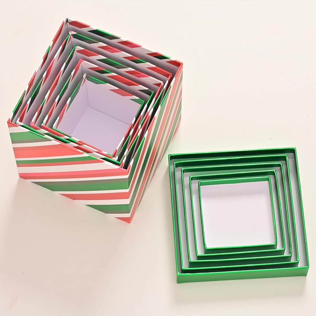 Posh Paper Christmas Gift Boxes, Small and Medium Gift Boxes-Pack of 5