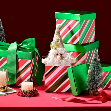Posh Paper Christmas Gift Boxes, Small and Medium Gift Boxes-Pack of 5