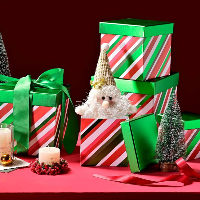 Posh Paper Christmas Gift Boxes, Small and Medium Gift Boxes-Pack of 5