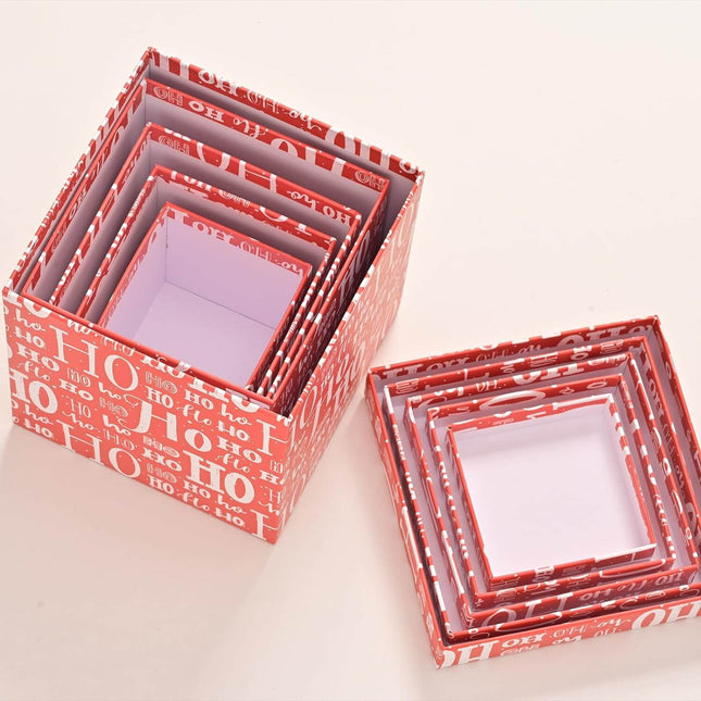 Posh Paper Christmas Gift Boxes, Small to Medium Gift Boxes, Pack of 5