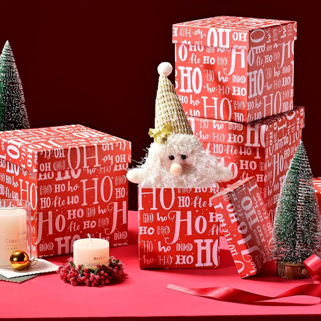 Posh Paper Christmas Gift Boxes, Small to Medium Gift Boxes, Pack of 5