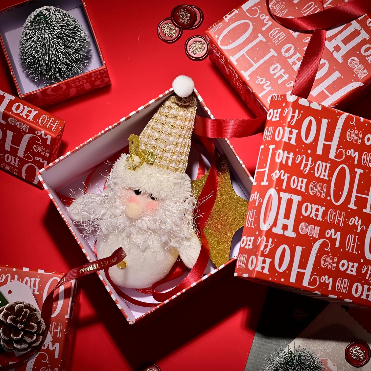 Christmas Gift Boxes, Small to Medium Gift Boxes, Pack of 5 – Posh