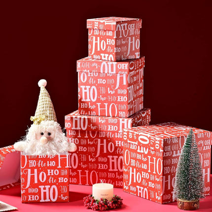 Posh Paper Christmas Gift Boxes, Small to Medium Gift Boxes, Pack of 5