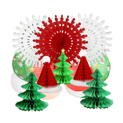 Posh Paper Christmas Lanterns, Honeycomb Lantern, Paper Lanterns-14pcs