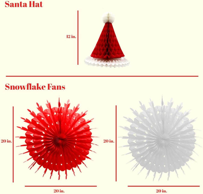 Posh Paper Christmas Lanterns, Honeycomb Lantern, Paper Lanterns-14pcs