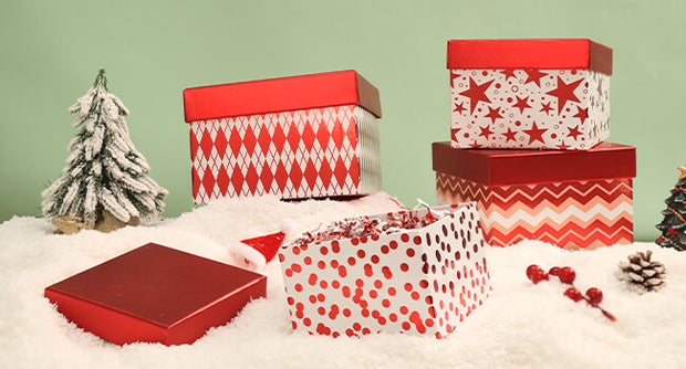 Posh Paper Christmas Nesting Gift Boxes