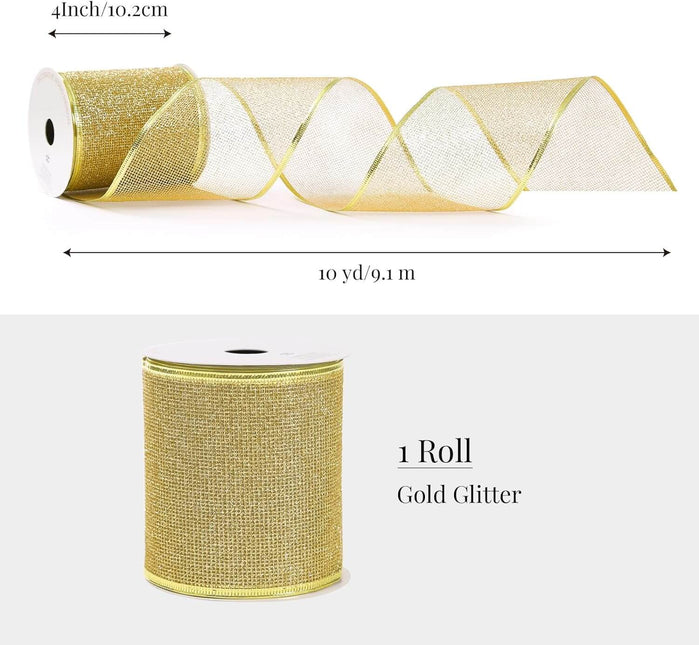 Gold Glitter Ribbons