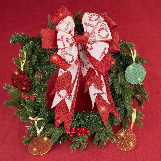 Posh Paper Christmas Ribbons, Red White Ribbons - 2 1⁄2'' x 32 Yards
